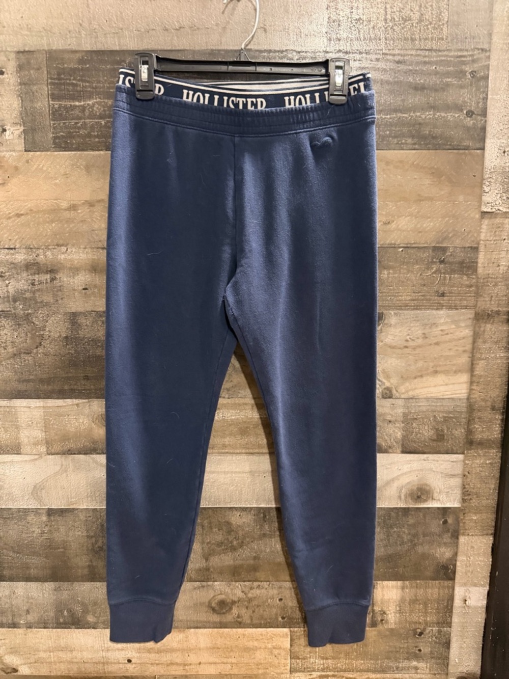 Hollister Navy Logo Band Sweatpants